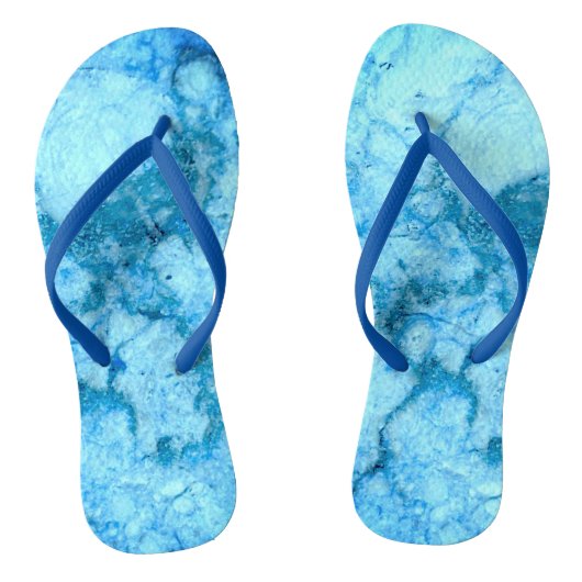Gem Stone Pattern, Blue Bahia Granite Teenslippers (Voetbed)