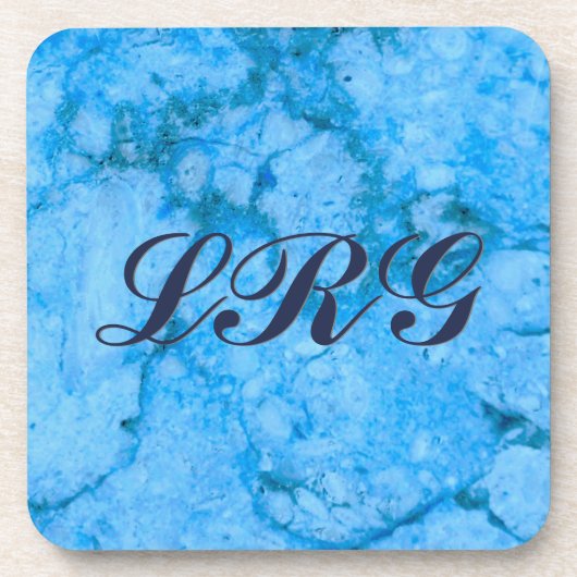Gem Stone Pattern, Blue Granite Beverage Coaster Bier Onderzetter (Voorkant)