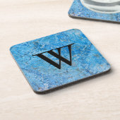 Gem Stone Pattern, Blue Granite & Black Onyx Onderzetter (Linkerzijde)