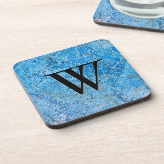 Gem Stone Pattern, Blue Granite & Black Onyx Onderzetter (Linkerzijde)