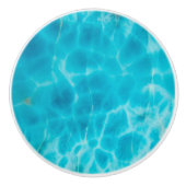 Gem Stone Pattern, Blue Larimar / Atlantis Stone Keramische Knop (Voorkant)