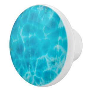Gem Stone Pattern, Blue Larimar / Atlantis Stone Keramische Knop