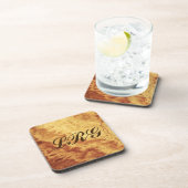 Gem Stone Pattern, Gold Tiger Eye Beverage Coaster Bier Onderzetter (Rechterzijde)