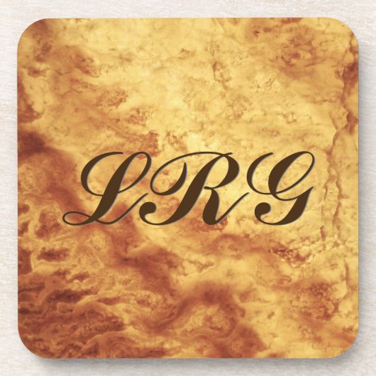 Gem Stone Pattern, Gold Tiger Eye Beverage Coaster Bier Onderzetter (Voorkant)