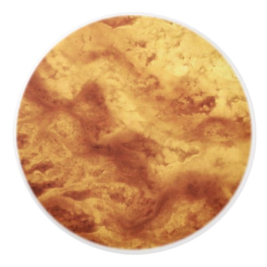 Gem Stone Pattern, Golden Tiger Eye Keramische Knop (Voorkant)