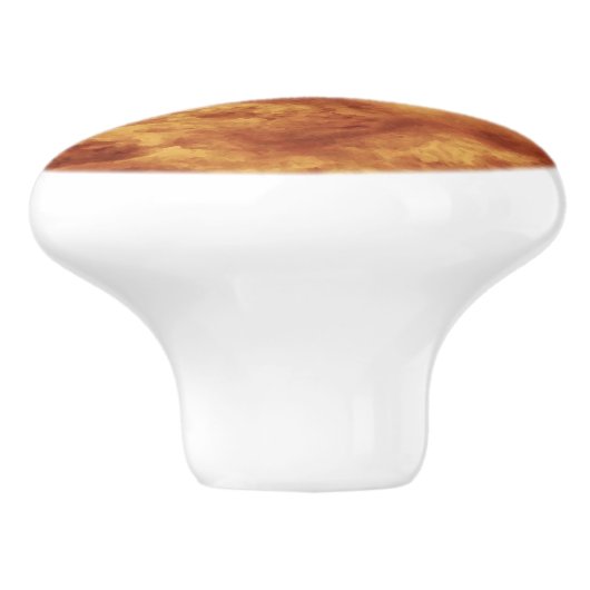 Gem Stone Pattern, Golden Tiger Eye Keramische Knop (Zijkant)