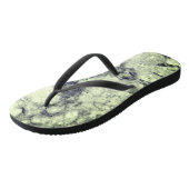 Gem Stone Pattern, grijs / grijs en zwarte marmer Teenslippers (Schuin)