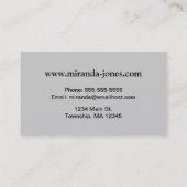 Gem Stone Pattern, grijs / grijze marmer Visitekaartje (Achterkant)