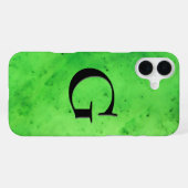 Gem Stone Pattern, Lime Green Jade & Black Onyx iPhone Hoesje (Achterkant horizontaal)