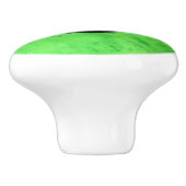 Gem Stone Pattern, Lime Green Jade & Black Onyx Keramische Knop (Zijkant)
