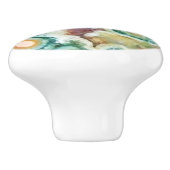 Gem Stone Pattern, Ocean Jasper, Green en Multi Keramische Knop (Zijkant)
