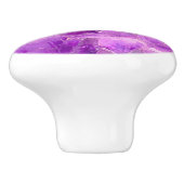 Gem Stone Pattern, Paarse Amethyst Keramische Knop (Zijkant)
