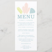Gem Stones blush Pink Weddenschap Menu (Voorkant)