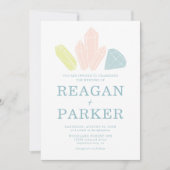 Gem Stones Elegant Blush Pink Pastel Weddenschap Kaart (Voorkant)