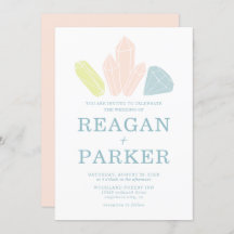 Gem Stones Elegant Blush Pink Pastel Weddenschap