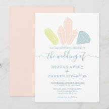 Gem Stones Elegant Pastel Wedding