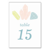 Gem Stones Elegant Pastel Wedding Kaart (Achterkant)