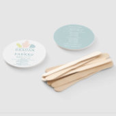 Gem Stones Modern Pastel Blue Wedding Handwaaier (Niet-gemonteerd)