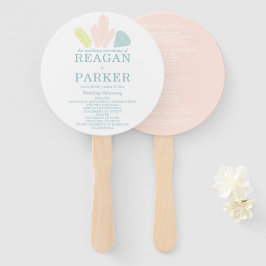 Gem Stones Modern Pastel Pink Wedding Handwaaier