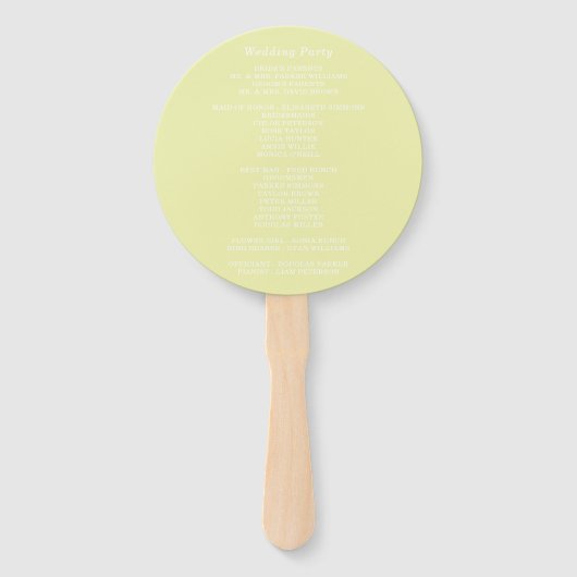 Gem Stones Modern Pastel Wedding Handwaaier (Achterkant)