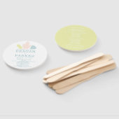 Gem Stones Modern Pastel Wedding Handwaaier (Niet-gemonteerd)