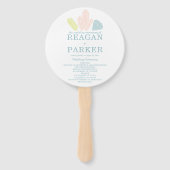Gem Stones Modern Pastel Wedding Handwaaier (Voorkant)