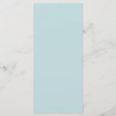 Gem Stones Pastel Blue Wedding Menu (Achterkant)