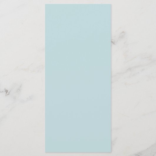 Gem Stones Pastel Blue Wedding Menu (Achterkant)