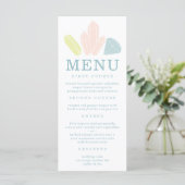 Gem Stones Pastel Blue Wedding Menu (Staand voorkant)