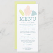 Gem Stones Pastel Green Wedding Menu (Voorkant / Achterkant)