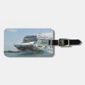 Gem Studded Bow Prsonalized Bagagelabel (Voorkant horizontaal)