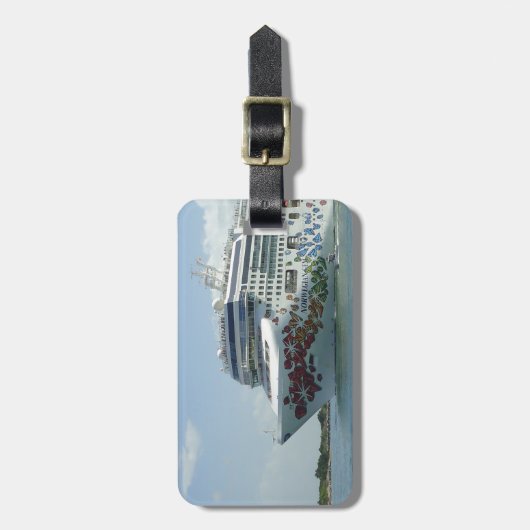 Gem Studded Bow Prsonalized Bagagelabel (Voorkant verticaal)