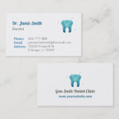 Gem Tooth Logo Dentist Visitekaartjes (Voorkant / Achterkant)