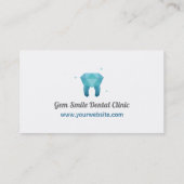 Gem Tooth Logo Dentist Visitekaartjes (Achterkant)