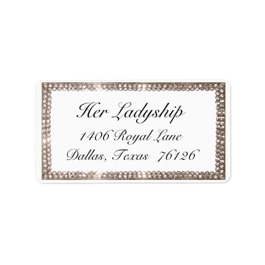 Gem van een adresetiket etiket