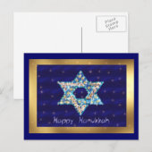 Gem verfraaide Jodenster Feestdagenkaart (Voorkant / Achterkant)