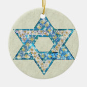 Gem versierde ster van David Keramisch Ornament (Voorkant)