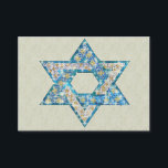 Gem versierde ster van David Visitekaartje<br><div class="desc">Kunst getekend om te lijken op edelstenen en mousklies vult de vorm van de ster van David in om dit een bijzonder cadeau te maken voor jezelf of vrienden en familie van deze Hanoeka.</div>