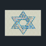 Gem versierde ster van David Visitekaartje<br><div class="desc">Kunst getekend om te lijken op edelstenen en mousklies vult de vorm van de ster van David in om dit een bijzonder cadeau te maken voor jezelf of vrienden en familie van deze Hanoeka.</div>