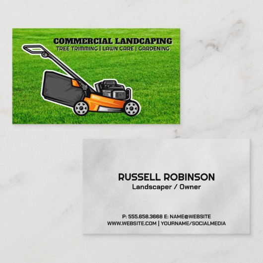 gemaaid gras | Grasmaaier | Landschap Visitekaartje (Voorkant / Achterkant)