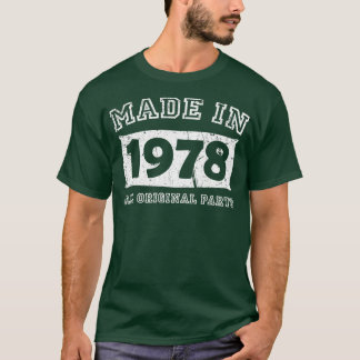 Gemaakt 1978 Originele onderdelen Verjaardagscadea T-shirt