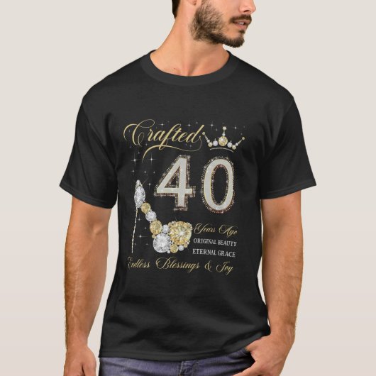 gemaakt 40 jaar geleden 40e verjaardag 40 jaar oud t-shirt (Voorkant)
