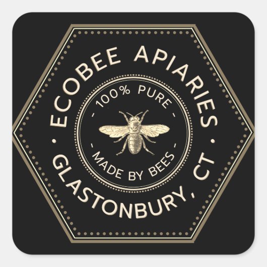 Gemaakt door bijen Apiary Sticker (Voorkant)