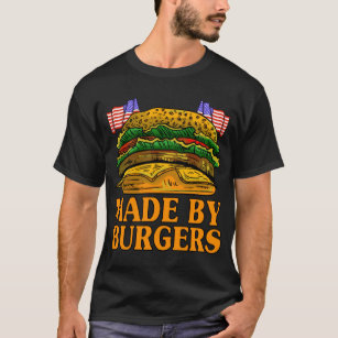 Gemaakt door Burgers American Cheeseburger BBQ Lov T-shirt