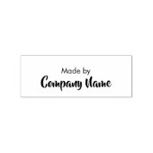 Gemaakt door Company Name Script Rubberstempel (Afrduk)