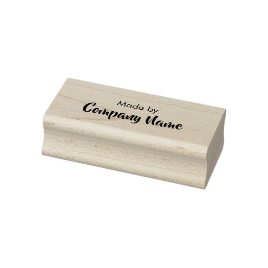 Gemaakt door Company Name Script Rubberstempel (Stempel)