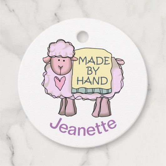 Gemaakt door de hand van persoonlijke bedankjes labels (Voorkant)