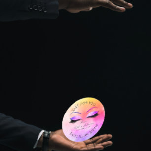 Gemaakt door Glitter Lashes Beauty Glam Pink Makeu Ronde Sticker