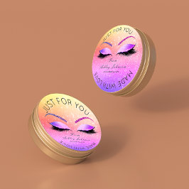 Gemaakt door Glitter Lashes Beauty Ombre Pink Make Ronde Sticker