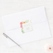 Gemaakt door Hand Floral Lijst Sticker (Envelop)